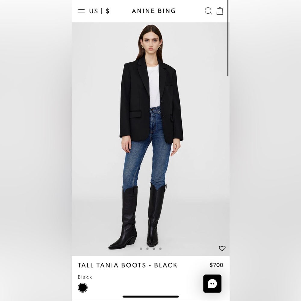 NEW Anine Bing Tall Tania leather boots